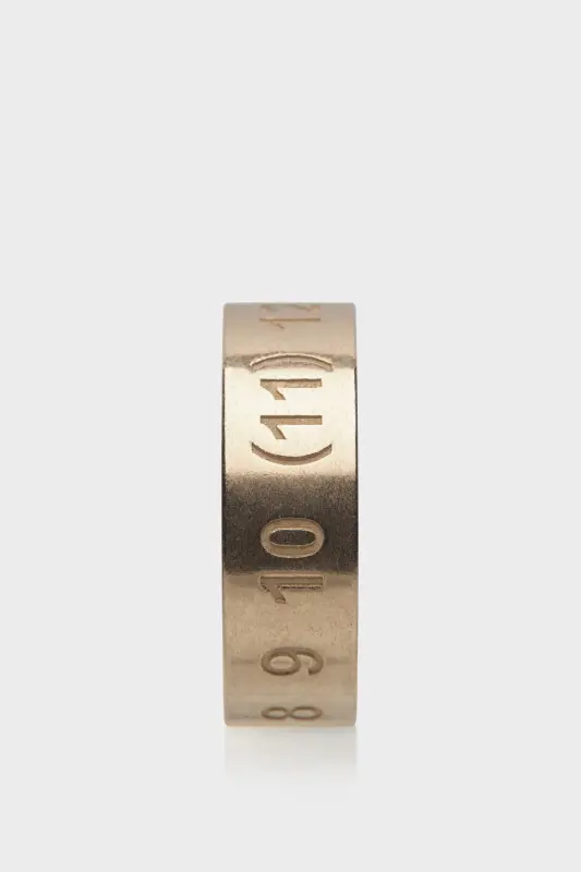 Maison Margiela Band Ring: Numerical Ring Yellow Gold Plating Burattato online