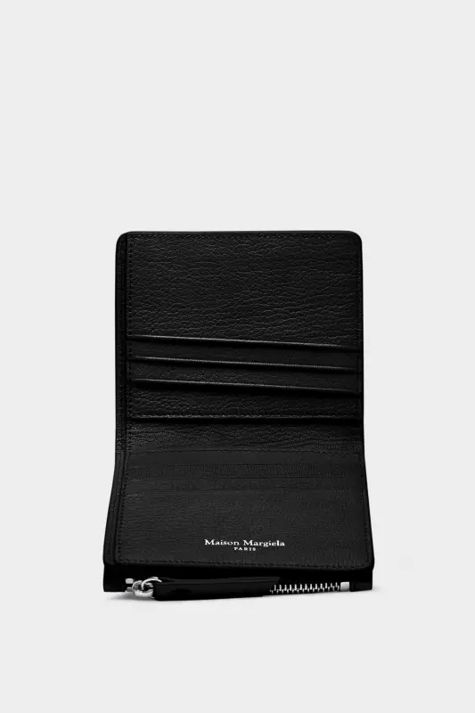 Maison Margiela Black Designer Leather Wallet – Black Black online