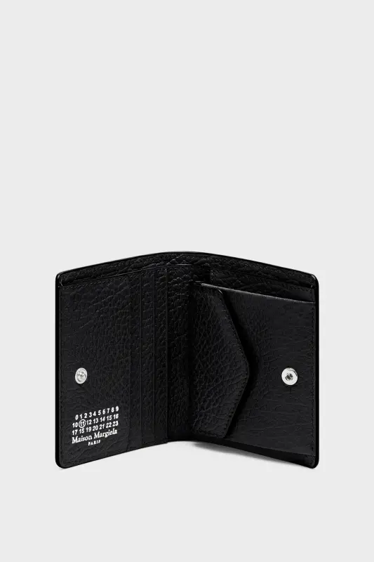 Maison Margiela Black Leather Pocket Cardholder – Almond Black online
