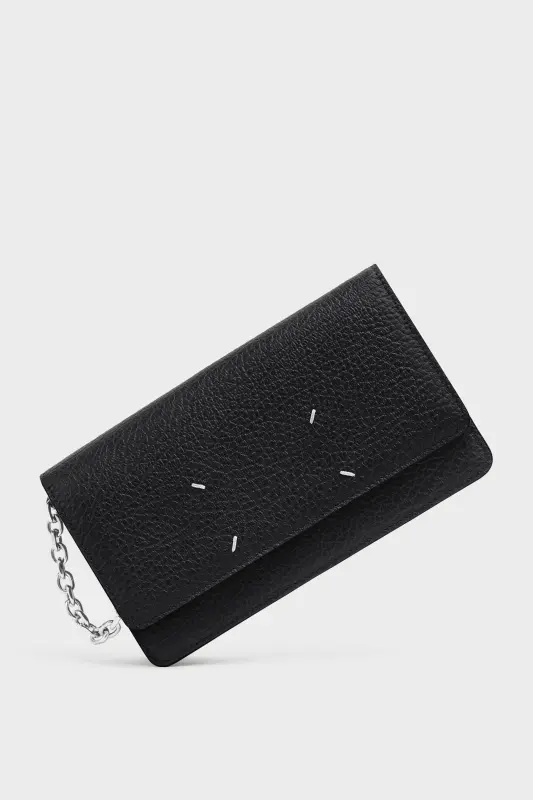 Maison Margiela Leather Chain Wallet Black online