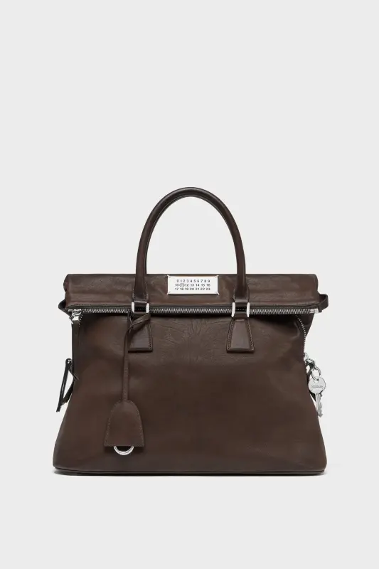 Maison Margiela Brown 100% Leather 5AC Crossbody Bag Loved To Death Medium Ebony online