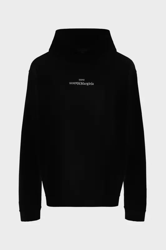 Maison Margiela Black Cotton Hooded Sweatshirt Black online