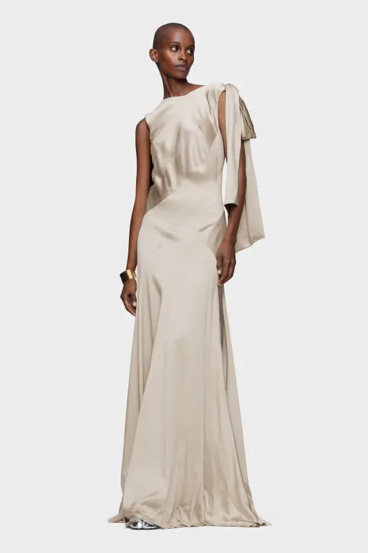 Maison Margiela Bias-cut Evening Gown Powder online