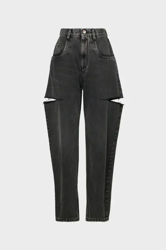 Maison Margiela Black High-wasited Cut-Out Jeans Black online