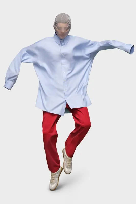 Maison Margiela Light Blue Cotton Shirt with Chest Pocket Light Blue online